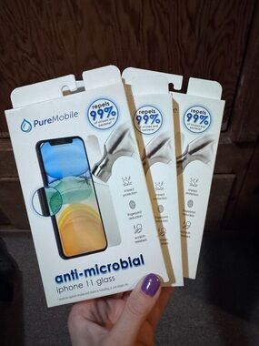 Anti-Microbial Screen Protector for iPhone 11 — White